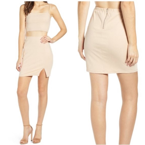 Leith Ribbed Mini Skirt - Picture 1 of 6